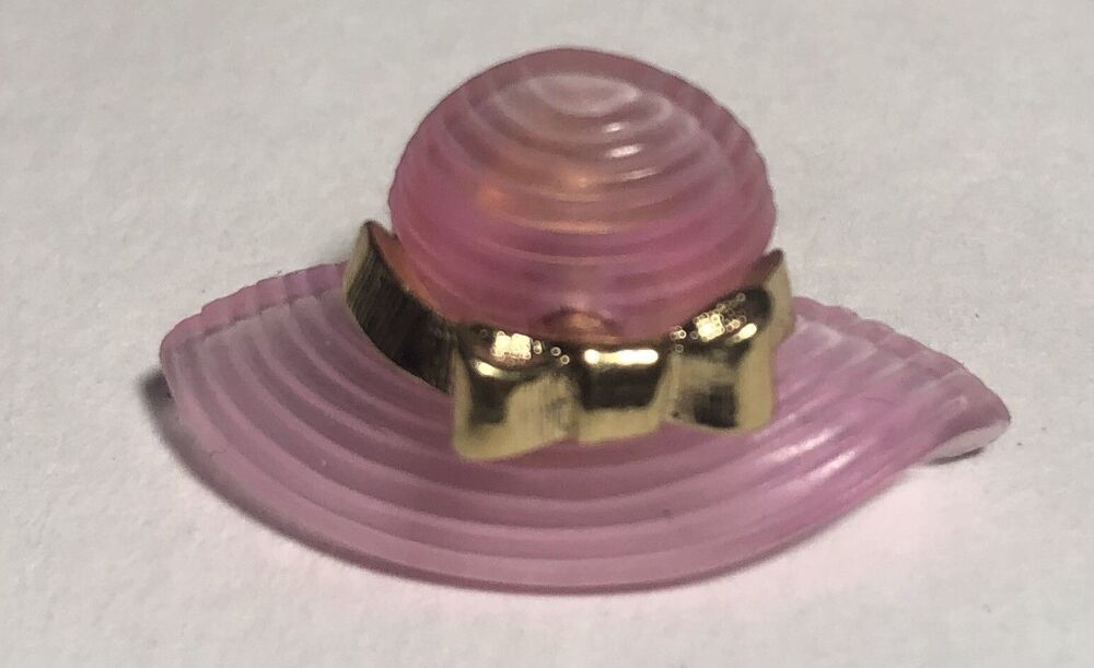 Pink Bonnet 2 Piece Hat  or Lapel Pin, Signed Avon